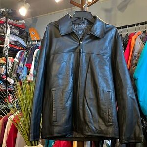 Men's Black Leather Jacket